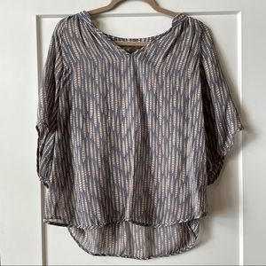 Anthropologie Fei Silk Semi Sheer Blouse size 6